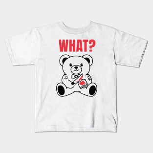 Cute Bear Doll (B&W Version) Kids T-Shirt